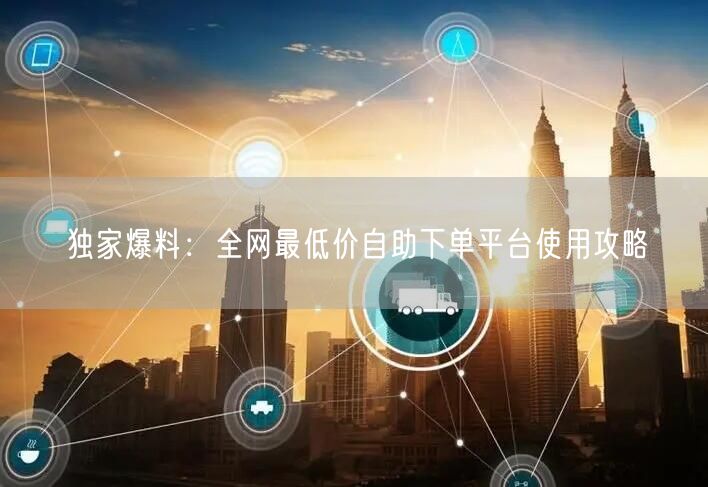独家爆料:全网最低价自助下单平台使用攻略
