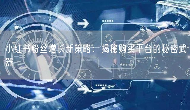 小红书粉丝增长新策略：揭秘购买平台的秘密武器