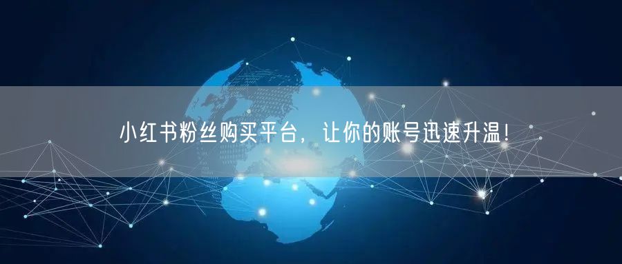 小红书粉丝购买平台，让你的账号迅速升温！